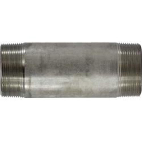 Midland Industries 49182 Welded Pipe Nipple, 2-1/2 in MPT x 2-1/2 in MPT, 3-1/2 in L, Stainless Steel (Qty. 1)