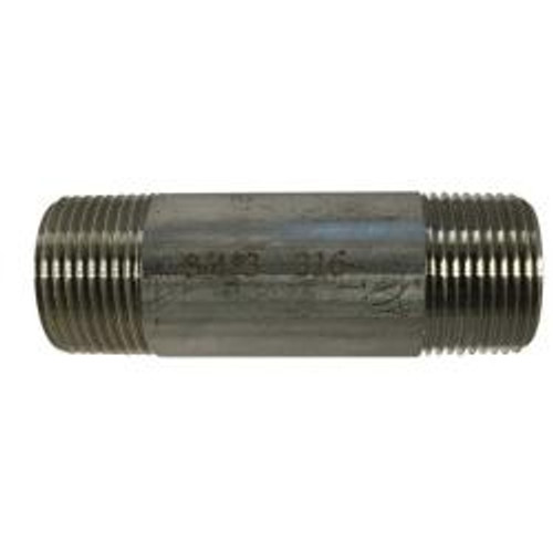 Midland Industries 49084 Welded Pipe Nipple, 3/4 in MPT x 3/4 in MPT, 3 in L, Stainless Steel, SCH 40 Schedule (Qty. 1) Midland Industries 49084 Welded Pipe Nipple, 3/4 in MPT x 3/4 in MPT, 3 in L, Stainless Steel, SCH 40 Schedule (Qty. 1)
