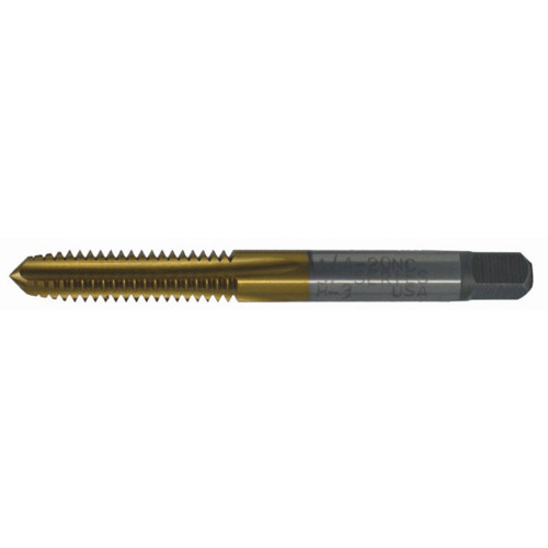 #6-32 HSS Type 24-AGN TiN Coated Straight Flute Hand Tap - Plug , Norseman Drill #46042 (Qty. 1)