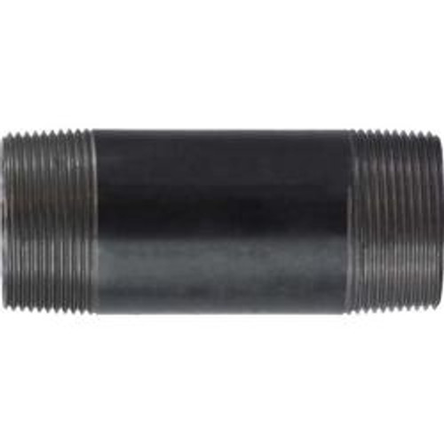 Midland Industries 57149 Welded Pipe Nipple, 1-1/2 in MPT x 1-1/2 in MPT, 6 in L, Steel, Black, SCH 40 Schedule (Qty. 1)