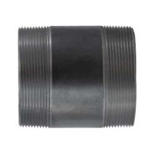 Midland Industries 57228 Welded Pipe Nipple, 4 in MPT x 4 in MPT, 12 in L, Steel, Black, SCH 40 Schedule (Qty. 1)