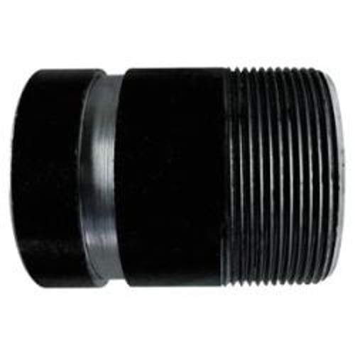 Midland Industries 57162TV Seamless Pipe Nipple, 2 in Threaded x 2 in Grooved, 3 in L, Steel, Black, SCH 40 Schedule (Qty. 1)