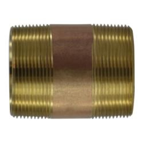 Midland Industries 40167 Seamless Pipe Nipple, 2 in MPT x 2 in MPT, 5-1/2 in, Brass (Qty. 1) Midland Industries 40167 Seamless Pipe Nipple, 2 in MPT x 2 in MPT, 5-1/2 in, Brass (Qty. 1)