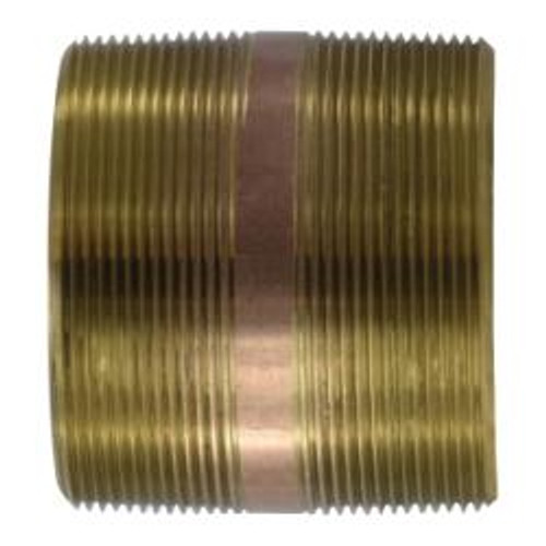 Midland Industries 40222 Seamless Pipe Nipple, 4 in MPT x 4 in MPT, 3-1/2 in, Brass (Qty. 1) Midland Industries 40222 Seamless Pipe Nipple, 4 in MPT x 4 in MPT, 3-1/2 in, Brass (Qty. 1)