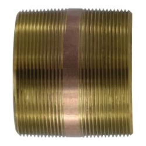Midland Industries 40225 Seamless Pipe Nipple, 4 in MPT x 4 in MPT, 5 in, Brass (Qty. 1)