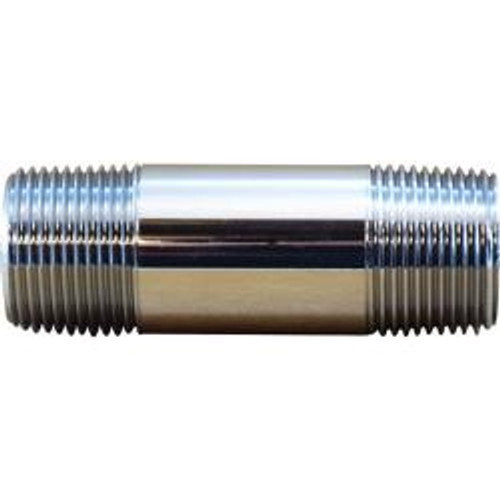 Midland Industries 41101 Pipe Nipple, 1 in MPT x 1 in MPT, 2 in, Brass, Chrome-Plated (Qty. 1) Midland Industries 41101 Pipe Nipple, 1 in MPT x 1 in MPT, 2 in, Brass, Chrome-Plated (Qty. 1)