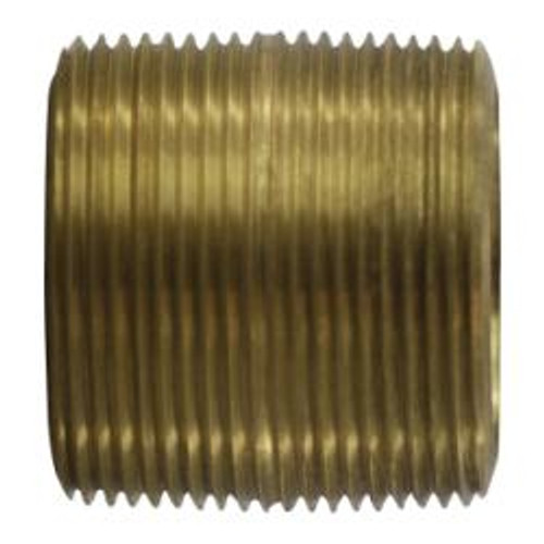 Midland Industries 42153 Nipple, 1-1/2 in MPT x 1-1/2 in MPT, 10 in, Brass (Qty. 1)