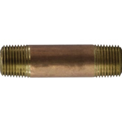 Midland Industries 42060 Pipe Nipple, 1/2 in MPT x 1/2 in MPT, Close, Brass (Qty. 1) Midland Industries 42060 Pipe Nipple, 1/2 in MPT x 1/2 in MPT, Close, Brass (Qty. 1)