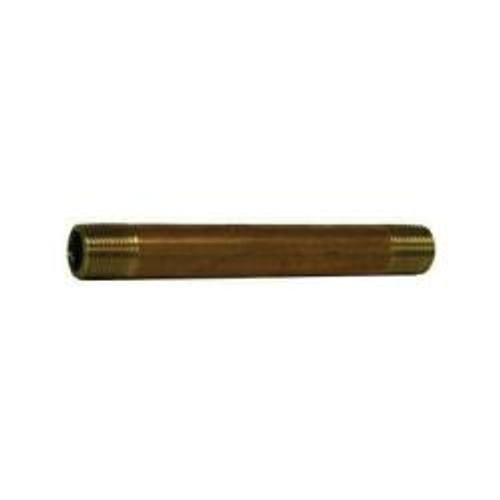 Midland Industries 42010 Nipple, 1/8 in MPT x 1/8 in MPT, 5-1/2 in, Brass (Qty. 1)