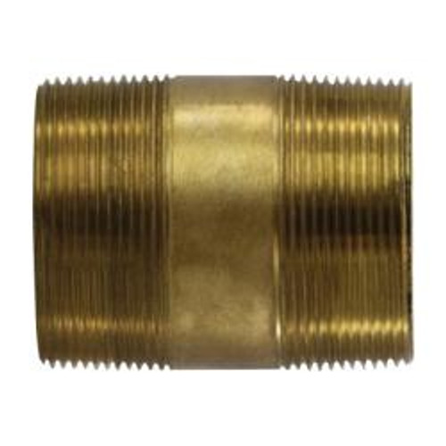 Midland Industries 42160 Nipple, 2 in MPT x 2 in MPT, Close, Brass (Qty. 1) Midland Industries 42160 Nipple, 2 in MPT x 2 in MPT, Close, Brass (Qty. 1)
