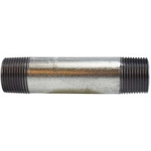 Midland Industries 56113 Welded Pipe Nipple, 1 in MPT x 1 in MPT, 10 in L, Steel, Galvanized, SCH 40 Schedule (Qty. 1)