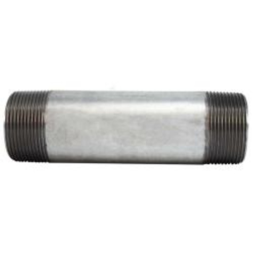 Midland Industries 56140 Pipe Nipple, 1-1/2 in MPT x 1-1/2 in MPT, 1-3/4 in L, Steel, Galvanized, SCH 40 Schedule (Qty. 1)