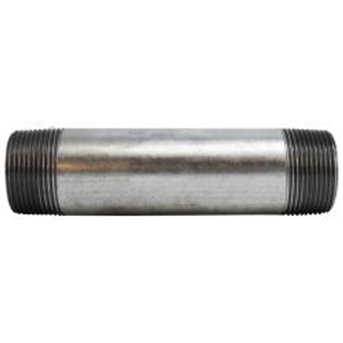 Midland Industries 56123 Welded Pipe Nipple, 1-1/4 in MPT x 1-1/4 in MPT, 3 in L, Steel, Galvanized, SCH 40 Schedule (Qty. 1)