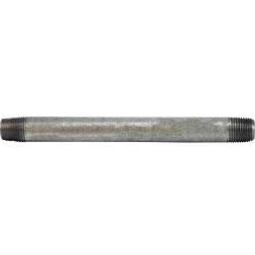 Midland Industries 56004 Welded Pipe Nipple, 1/8 in MPT x 1/8 in MPT, 2-1/2 in L, Steel, Galvanized, SCH 40 Schedule (Qty. 1)