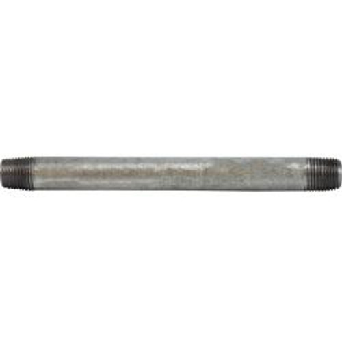Midland Industries 56005 Welded Pipe Nipple, 1/8 in MPT x 1/8 in MPT, 3 in L, Steel, Galvanized, SCH 40 Schedule (Qty. 1)