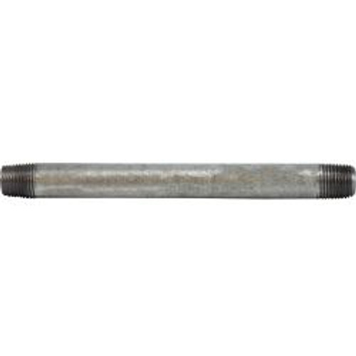 Midland Industries 56006 Welded Pipe Nipple, 1/8 in MPT x 1/8 in MPT, 3-1/2 in L, Steel, Galvanized, SCH 40 Schedule (Qty. 1)