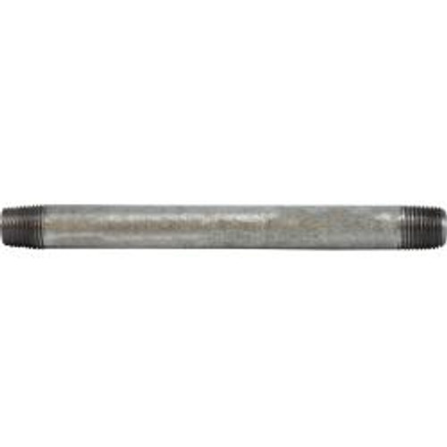 Midland Industries 56009 Welded Pipe Nipple, 1/8 in MPT x 1/8 in MPT, 5 in L, Steel, Galvanized, SCH 40 Schedule (Qty. 1)