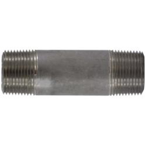 Midland Industries 51100 Seamless Pipe Nipple, 1 in MPT x 1 in MPT, Close L, Stainless Steel, SCH 80 Schedule (Qty. 1) Midland Industries 51100 Seamless Pipe Nipple, 1 in MPT x 1 in MPT, Close L, Stainless Steel, SCH 80 Schedule (Qty. 1)