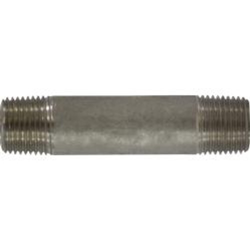 Midland Industries 52060 Seamless Pipe Nipple, 1/2 in MPT x 1/2 in MPT, Close L, Stainless Steel, SCH 80 Schedule (Qty. 1) Midland Industries 52060 Seamless Pipe Nipple, 1/2 in MPT x 1/2 in MPT, Close L, Stainless Steel, SCH 80 Schedule (Qty. 1)