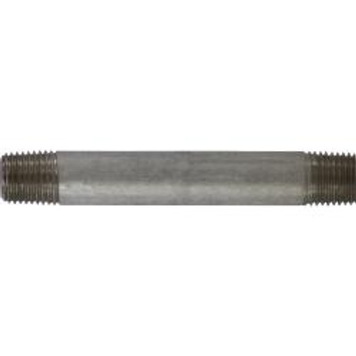 Midland Industries 52021 Seamless Pipe Nipple, 1/4 in MPT x 1/4 in MPT, 1-1/2 in L, Stainless Steel, SCH 80 Schedule (Qty. 1)