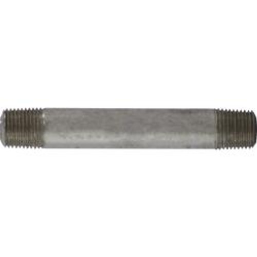 Midland Industries 52007 Seamless Pipe Nipple, 1/8 in MPT x 1/8 in MPT, 4 in L, Stainless Steel, SCH 80 Schedule (Qty. 1)