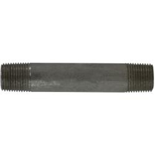Midland Industries 52043 Seamless Pipe Nipple, 3/8 in MPT x 3/8 in MPT, 2-1/2 in L, Stainless Steel, SCH 80 Schedule (Qty. 1)