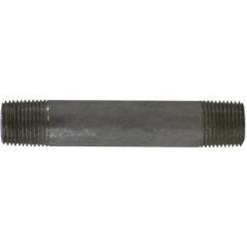 Midland Industries 52047 Seamless Pipe Nipple, 3/8 in MPT x 3/8 in MPT, 4-1/2 in L, Stainless Steel, SCH 80 Schedule (Qty. 1)