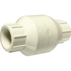 Midland Industries 940331 In-Line Spring Check Valve, 1/2 in Nominal, FPT x FPT, PVC Body, Domestic (Qty. 1)