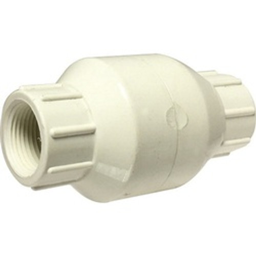 Midland Industries 940334 In-Line Spring Check Valve, 1-1/4 in Nominal, FPT x FPT, PVC Body, Domestic (Qty. 1) Midland Industries 940334 In-Line Spring Check Valve, 1-1/4 in Nominal, FPT x FPT, PVC Body, Domestic (Qty. 1)