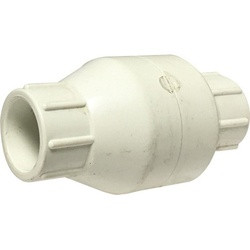 Midland Industries 940326 Glue In-Line Spring Check Valve, 3/4 in Nominal, Slip x Slip, PVC Body, Domestic (Qty. 1)