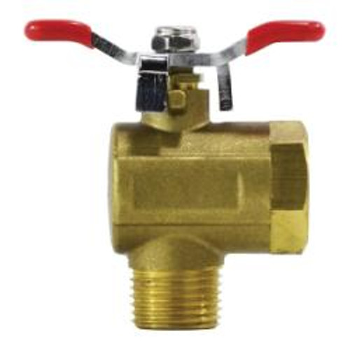 Midland Industries 947113 90 deg Right Angle Ball Valve, 1/2 in Nominal, FPT x MPT, 250 psi Pressure (Qty. 1) Midland Industries 947113 90 deg Right Angle Ball Valve, 1/2 in Nominal, FPT x MPT, 250 psi Pressure (Qty. 1)