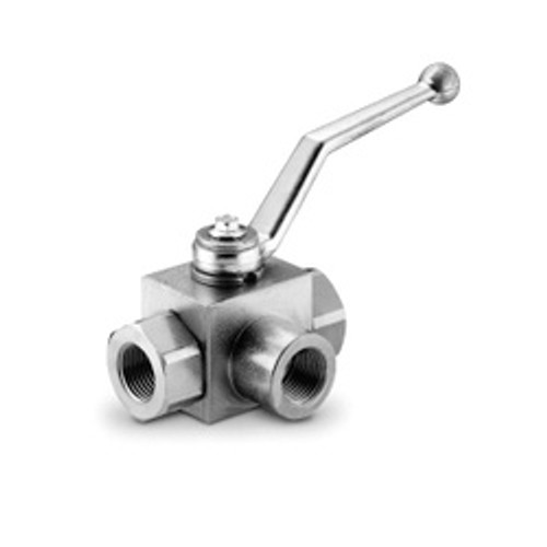 Midland Industries GE3L34NPT High Pressure Ball Valve, 3/4 in Nominal, FPT x FPT, 3 -Port/Way, Steel Body (Qty. 1) Midland Industries GE3L34NPT High Pressure Ball Valve, 3/4 in Nominal, FPT x FPT, 3 -Port/Way, Steel Body (Qty. 1)