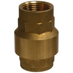 Midland Industries 944402 In-Line Check Valve, 3/8 in Nominal, FNPT x FNPT, Brass Body, Import (Qty. 1)