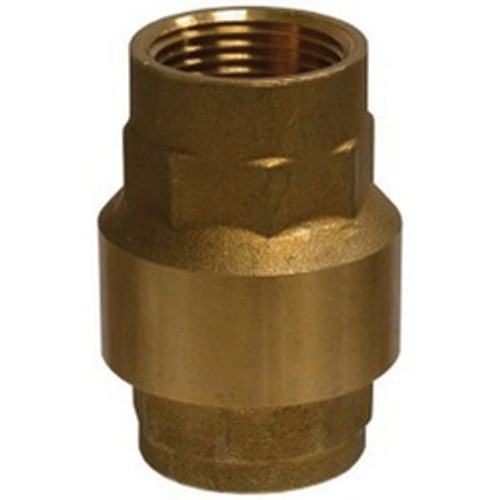 Midland Industries 944410V In-Line Check Valve, 3 in Nominal, FNPT x FNPT, Brass Body, Import (Qty. 1)