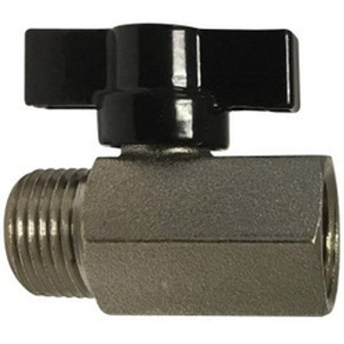 Midland Industries 46933T Mini Ball Valve, 1/2 in Nominal, FPT x MPT, 450 psi Pressure, 32 to 176 deg F (Qty. 1) Midland Industries 46933T Mini Ball Valve, 1/2 in Nominal, FPT x MPT, 450 psi Pressure, 32 to 176 deg F (Qty. 1)