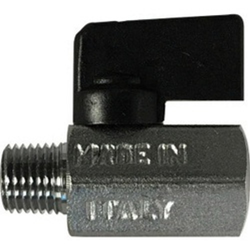 Midland Industries 46903I Miniature Ball Valve, 1/4 in Nominal, MPT x FPT, 235 psi Pressure, 32 to 176 deg F (Qty. 1)
