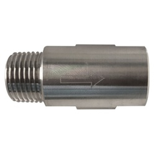 Midland Industries 949471 1-Piece Spring Check Valve, 1/4-in Nominal, MNPT x FNPT, 316 Stainless Steel Body (Qty. 1) Midland Industries 949471 1-Piece Spring Check Valve, 1/4-in Nominal, MNPT x FNPT, 316 Stainless Steel Body (Qty. 1)