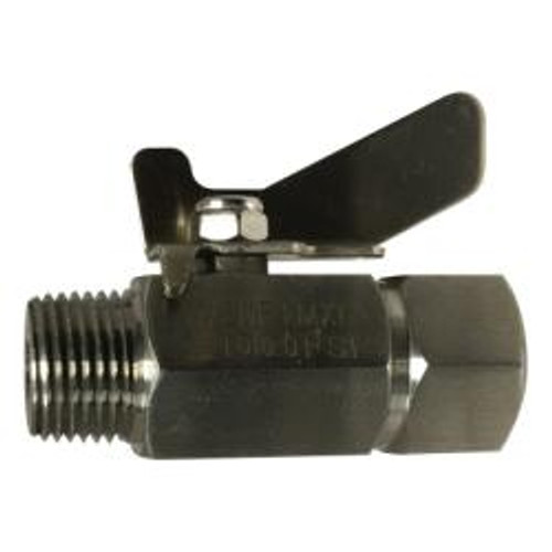 Midland Industries 46903SS Miniature Ball Valve, 1/4 in Nominal, MIP x FIP, 1000 psi WOG Pressure (Qty. 1) Midland Industries 46903SS Miniature Ball Valve, 1/4 in Nominal, MIP x FIP, 1000 psi WOG Pressure (Qty. 1)