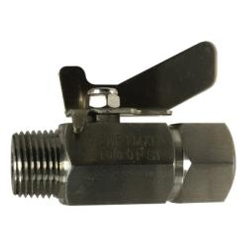 Midland Industries 46905SS Miniature Ball Valve, 1/2 in Nominal, MIP x FIP, 1000 psi WOG Pressure (Qty. 1) Midland Industries 46905SS Miniature Ball Valve, 1/2 in Nominal, MIP x FIP, 1000 psi WOG Pressure (Qty. 1)