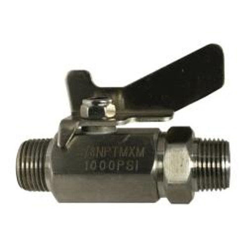 Midland Industries 46912SS Miniature Ball Valve, 1/4 in Nominal, MIP x MIP, 1000 psi WOG Pressure (Qty. 1) Midland Industries 46912SS Miniature Ball Valve, 1/4 in Nominal, MIP x MIP, 1000 psi WOG Pressure (Qty. 1)