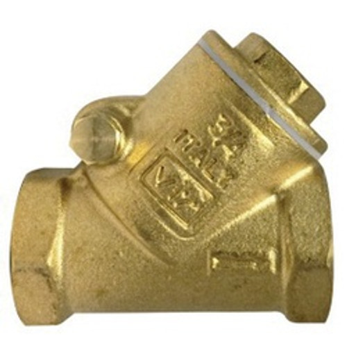Midland Industries 940362B Y-Pattern Swing Check Valve, 1/2 in Nominal, C x C, Cast Brass Body, Domestic (Qty. 1) Midland Industries 940362B Y-Pattern Swing Check Valve, 1/2 in Nominal, C x C, Cast Brass Body, Domestic (Qty. 1)
