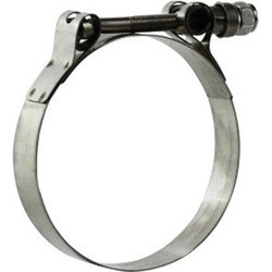 Midland Industries 840250 T-Bolt Hose Clamp, 2-9/16 in Nominal, 2-3/8 in Minimum Clamp Diameter, Stainless Steel (Qty. 1)