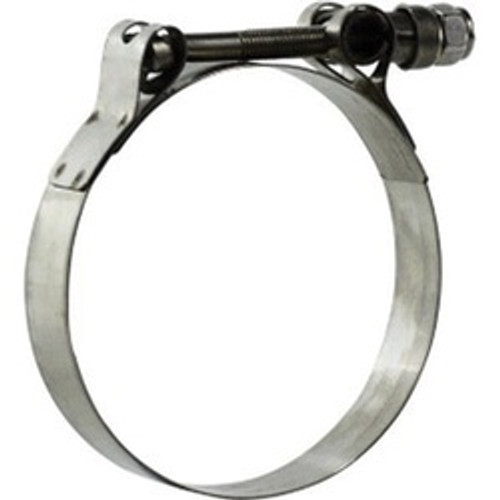 Midland Industries 840450 T-Bolt Hose Clamp, 4-9/16 in Nominal, 4-9/32 in Minimum Clamp Diameter, Stainless Steel (Qty. 1)