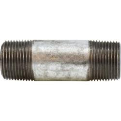 Midland Industries 58123 Pipe Nipple, 1-1/4 in MPT x 1-1/4 in MPT, 3 in L, Steel, Galvanized, SCH 80 Schedule (Qty. 1)