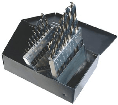 25 Piece 135 Degree Split Point Black & Gold HSS Type 170-AG Metric Jobber Drill Set, Norseman Drill #58660