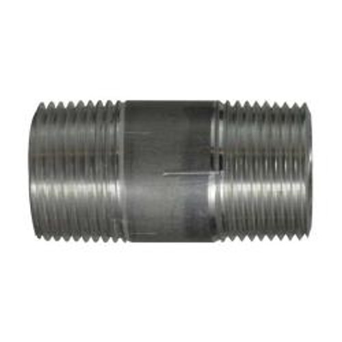 Midland Industries 76096 Pipe Nipple, 3/4 in MPT x 3/4 in MPT, 12 in L, Aluminum (Qty. 1)