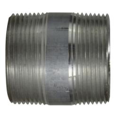Midland Industries 76140 Pipe Nipple, 1-1/2 in MPT x 1-1/2 in MPT, Close L, Aluminum (Qty. 1)