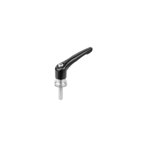 KIPP M10X15, Size 3, Zinc, Adjustable Handle w/External Thread and Clamping Force Intensifier, Stainless Steel, Black Handle, (Qty. 1), K1626.3101X15 KIPP M10X15, Size 3, Zinc, Adjustable Handle w/External Thread and Clamping Force Intensifier, Stainless Steel, Black Handle, (Qty. 1), K1626.3101X15