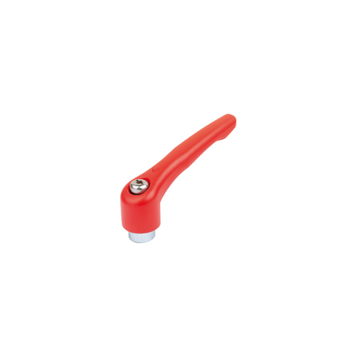 KIPP M3, Size 0, Adjustable Handle w/Internal Thread, Die-Cast Zinc, Blue Passivated Steel, Red Powder Coat Handle, (Qty. 1), K1659.003184