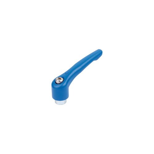 KIPP M3, Size 0, Adjustable Handle w/Internal Thread, Die-Cast Zinc, Blue Passivated Steel, Blue Powder Coat Handle, (Qty. 1), K1659.003186